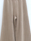 SWAYING Fall/Winter 2025: Beaded embroidery cashmere straight-leg pants SW-SW25AW3B20C2S2-TUO (Camel)